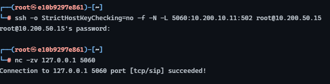SSH local port forward tunnel and its confirmation